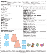 M6541 Infants' Top, Dress, Shorts and Appliqu&eacute;s (size: All Sizes In One Envelope)