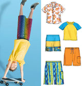 M6548 Children's/Boys' Shirt, Top and Shorts (size: 3-4-5-6)