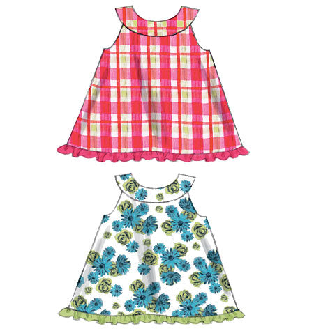 M6912 Infants' Reversible Top, Dresses; Bloomers and Pants (size: All Sizes In One Envelope)