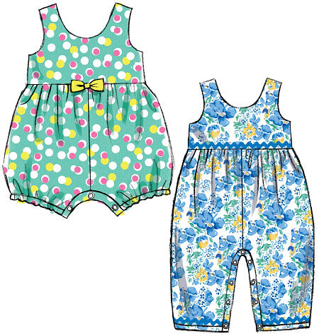 M6944 Toddlers' Top, Dresses, Rompers and Panties (size: All Sizes In One Envelope)