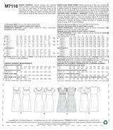 M7116 Misses' Dresses (size: 16-18-20-22-24)