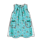 M7308 Toddlers' Tent Dresses (Size: All Sizes In One Envelope)