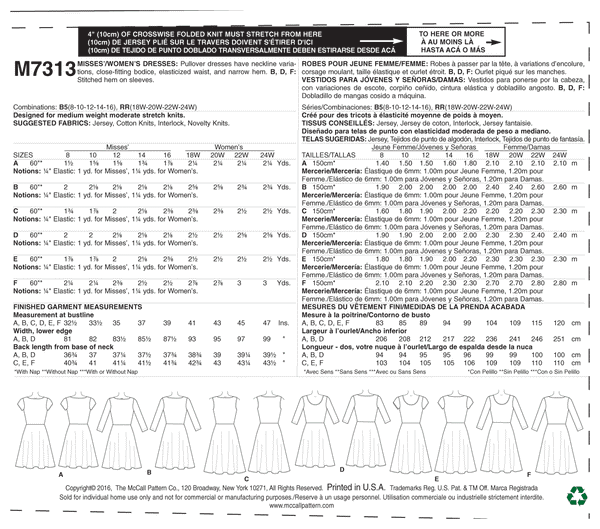 M7313 Robe évasée- Femme/Jeune femme (Taille: 8-10-12-14-16)