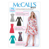 M7313 Misses'/Women's Flared Dresses (Size: 18W-20W-22W-24W)