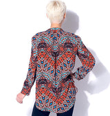M7324 Misses' Half Placket Tops and Tunic (Size: 6-8-10-12-14)
