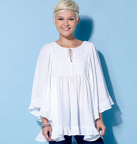 M7325 Misses' Gathered Tops and Tunic (Size: LRG-XLG-XXL)
