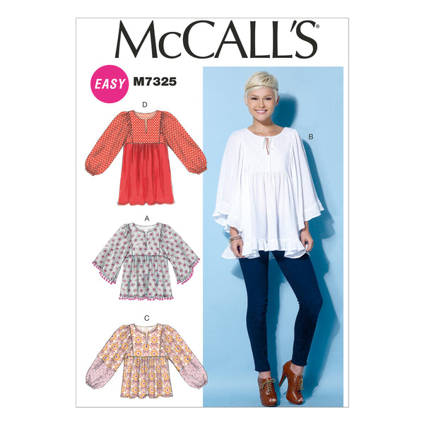 M7325 Misses' Gathered Tops and Tunic