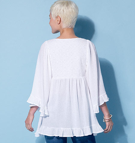 M7325 Misses' Gathered Tops and Tunic (Size: LRG-XLG-XXL)