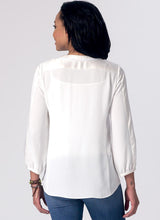 M7357 Misses' Banded Tops with Yoke (size: 14-16-18-20-22)