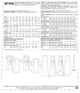 M7406 Robes et ceintures - Jeune Femme (grandeur : 6-8-10-12-14)