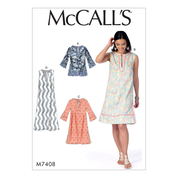 M7408 Misses' Tunic and Dresses (4-6-8-10-12-14)