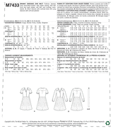 M7433 Robes Chemisiers et Ceinture - Jeune Femme (grandeur : 6-8-10-12-14)
