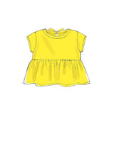 M7458 Toddlers' Gathered Tops, Dresses and Leggings (size: ½-1-2-3-4)