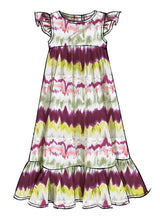 M7558 Children's/Girls' Sleeveless and Ruffle Sleeve Empire-Waist Dresses (size: 7-8-10-12-14)