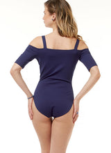 M7606 Misses' Off-the-Shoulder Bodysuits and Wrap Skirts with Side Tie (size: LRG-XLG-XXL)