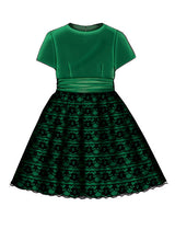 M7648 Childrens'/Girls' Gathered Dresses with Petticoat and Sash (size: 3-4-5-6)