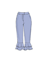 M7690 Pantalons avec variantes de volants et ceinture pour Jeune Femme (grandeur : 6-8-10-12-14)
