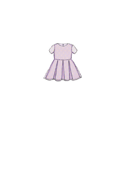 M7707 Children/Girls' Dresses and 18" Doll Dress (size: 2-3-4-5)