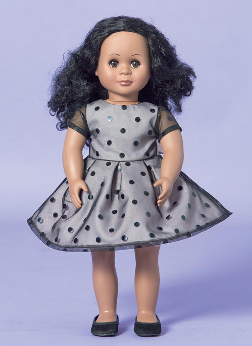M7707 Children/Girls' Dresses and 18" Doll Dress (size: 6-7-8)