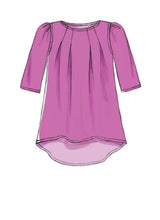 M7709 Children/Girls' Tops, Dresses and Leggings (size: 7-8-10-12-14)