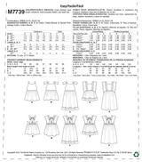 M7739 Children's/Girls' Dresses (size: 2-3-4-5)