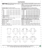 M7744 Misses' Dresses and Belt (size: 6-8-10-12-14)