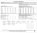 M7757 Misses' Tops and Pants (size: XS-S-M)