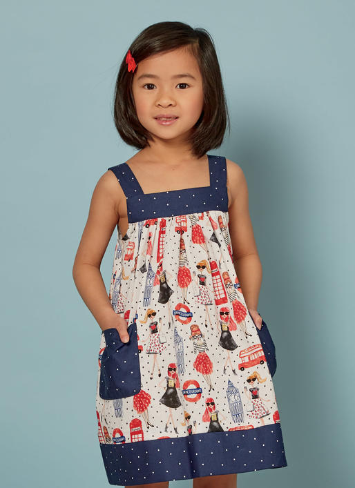 M7768 Children's/Girls' Dresses (size: 3-4-5-6)