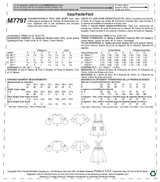 M7797 Children's/Girls' Tops and Skirt (size: 6-7-8)