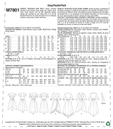 M7801 Robes et ceinture pour Jeune Femme (grandeur : 6-8-10-12-14)