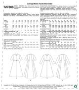 M7806 Misses' Dresses (size: 6-8-10-12-14)