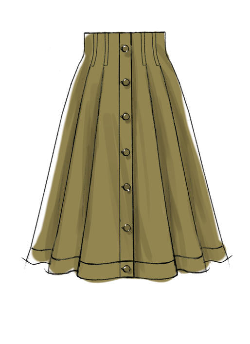 M7906 Misses' Skirts (size: 6-8-10-12-14)