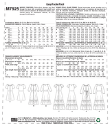 M7925 Misses' Dresses (size: 6-8-10-12-14)