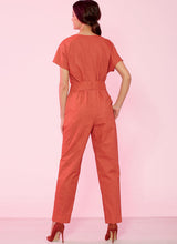 M7936 Misses'/Miss Petite Romper, Jumpsuit and Belt