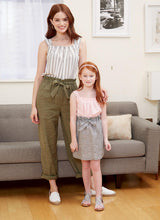 M7942 Misses', Children's and Girls' Top, Skirt, Shorts and Pants (size: All Sizes in One Envelope)