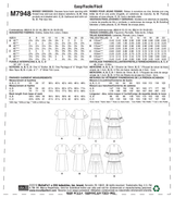 M7948 Misses' Dresses (size: 6-8-10-12-14)