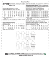 M7948 Misses' Dresses (size: 14-16-18-20-22)