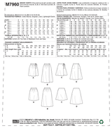 M7960 Misses' Skirts (size: 14-16-18-20-22)