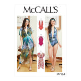 M7964 Misses' Swimsuit and Cover-Up (size: S-M-L-XL)