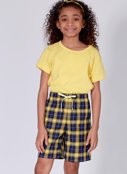 M7966 Children's and Girls' Shorts and Pants (size: 7-8-10-12-14)