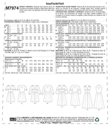 M7974 Misses' Dresses (size: 6-8-10-12-14)