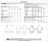 M7995 Misses' Dresses (size: XS-S-M)
