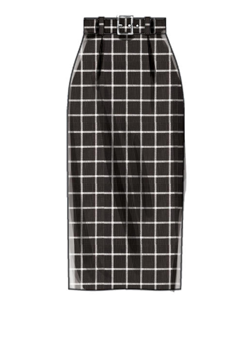 M8004 Misses' Skirt and Belt (size: 14-16-18-20-22)