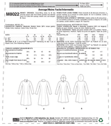 M8022 Misses' Dresses (size: S-M-L-XL)