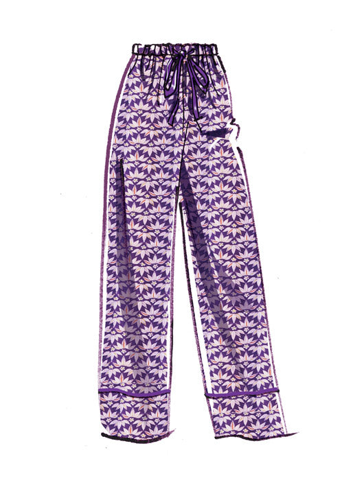 M8056 #IrisMcCalls - Misses' Robe, Belt, Tops, Shorts and Pants (size: 8-10-12-14-16)