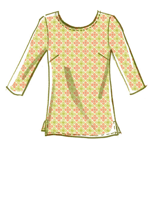 M8059 #RubyMcCalls - Misses'/Women's Pullover Tops and Tunics (size: 8-10-12-14-16)