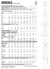 M8083 #GiaMcCalls - Robes et ceinture pour Jeune Femme (grandeur : 6-8-10-12-14)