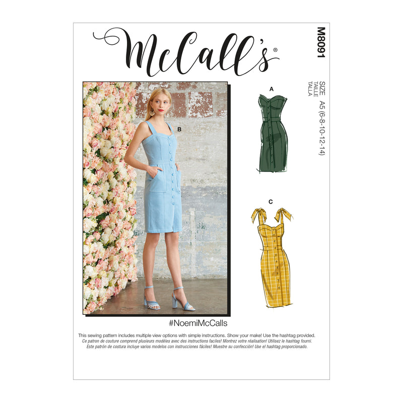 M8091 #NoemiMcCalls - Misses' Dresses (size: 6-8-10-12-14)