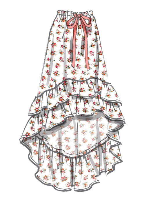 M8102 #LorettaMcCalls - Misses' Tops & Skirt (size: 6-8-10-12-14)