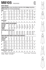 M8105 #MeadowMcCalls - Robes pour Jeune Femme (grandeur : 16-18-20-22-24)